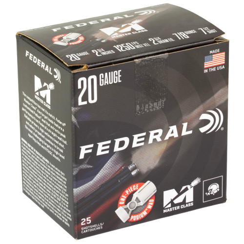 Federal Master Class 20 Gauge 2.75 in #7.5 Shot Partition Shotgun Ammo - 25rd Box - Image 2