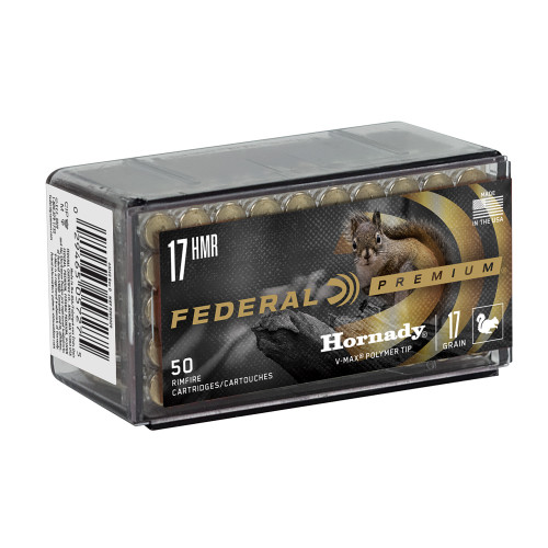Federal Premium 17 HMR 17gr V-Max Rimfire Ammo - 50rd Box