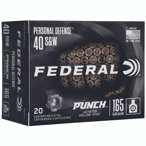 Federal Premium 40 S&W 165gr Hollow Point Handgun Ammo - 20rd Box