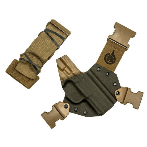 GunfightersINC Kenai Chest Holster Gray Chest Holster for FN FNX 45 Tactical