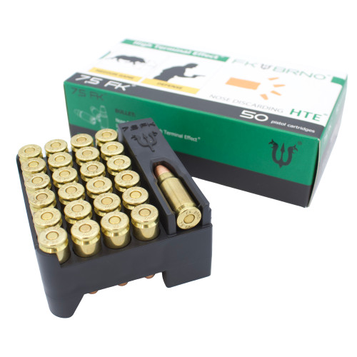 FK BRNO F9 Ammo 7.5 FK 100gr Full Metal Jacket Handgun Ammo - 50rd Box