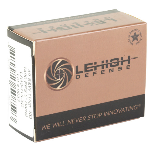 Lehigh Defense Xtreme Defense 40 S&W 115gr Fluid Transfer Monolithic Handgun Ammo - 20rd Box - Image 2