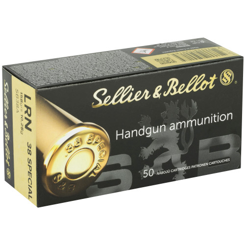 Sellier & Bellot Pistol 38 Special 158gr Lead Round Nose Handgun Ammo - 50rd Box - Image 2