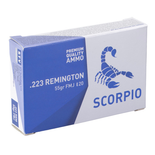 STV Technology Scorpio 223 Remington 55gr Full Metal Jacket Rifle Ammo - 20rd Box - Image 2