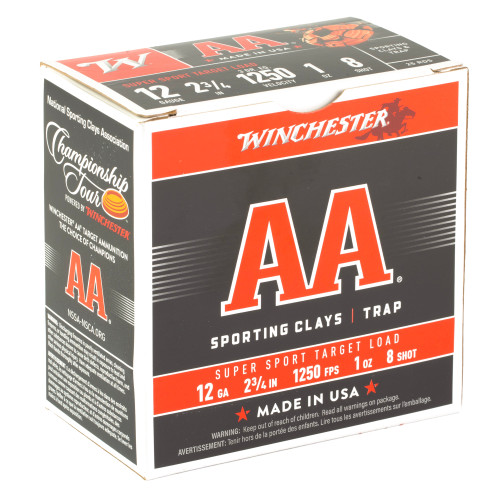 Winchester Ammunition AA Supersport Sporting Clay 12 Gauge 2.75 in #8 Shot Shotshell Shotgun Ammo - 25rd Box Spr Spt 2-3/4 in - Image 2