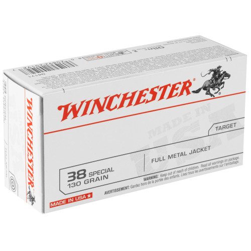 Winchester Ammunition USA 38 Special 130gr Full Metal Jacket Handgun Ammo - 50rd Box - Image 2