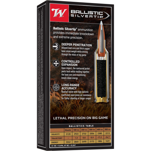 Winchester Ammunition Ballistic Silvertip 270 Winchester Short Magnum 150gr Polymer Tip Rifle Ammo - 20rd Box