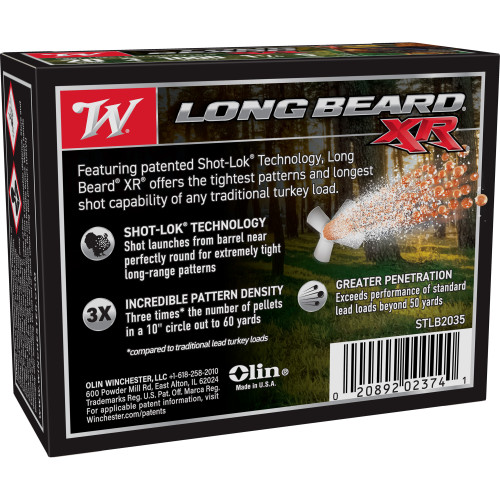 Winchester Ammunition Long Beard XR 20 Gauge 3 in #5 Shot Shotshell Shotgun Ammo - 10rd Box - Image 2