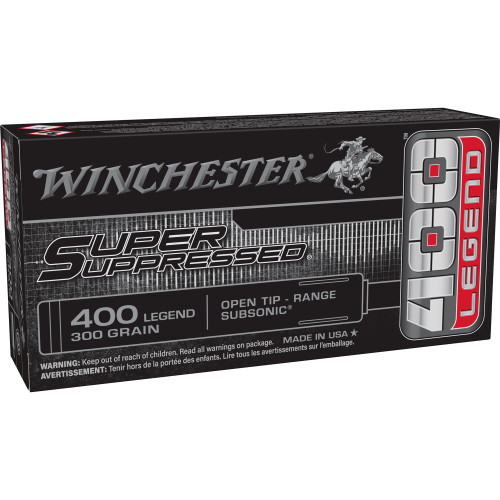Winchester Ammunition Super Suppressed 400 Legend 300gr Open Tip Rifle Ammo - 20rd Box