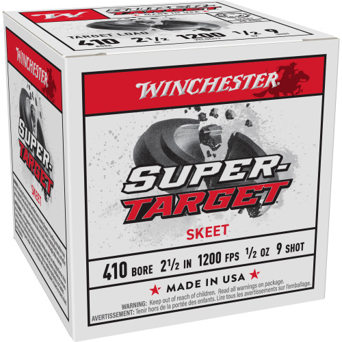 Winchester Ammunition Super Target 410 Bore 2.5 in #9 Shot Shotshell Shotgun Ammo - 25rd Box