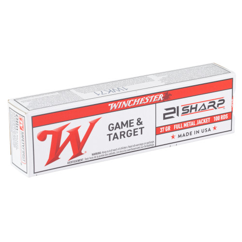 Winchester Ammunition Game & Target 21 SHARP 37gr Full Metal Jacket Rimfire Ammo - 100rd Box - Image 2
