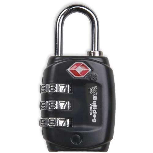 Bulldog Cases TSA Travel Gun Lock with Steel Shackle - Black