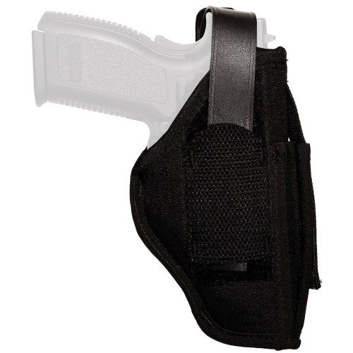 Uncle Mike's Ambidextrous Hip Holster with Mag Pouch - Size 15, Large Auto 4.5in, Black Kodra Nylon