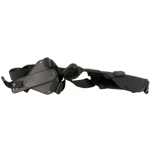 Uncle Mike's Vertical Shoulder Holster - Size 1, Medium Frame Auto 4in, Right Hand, Black Kodra Nylon