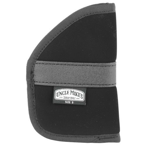 Uncle Mike's Inside Pocket Holster - Size 3, 2in Small Revolver, Ambidextrous, Black Suede - additional view 2