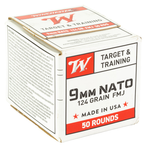 Winchester USA White Box 9mm NATO Ammo - 124gr Full Metal Jacket, 50 Rounds - additional view 2