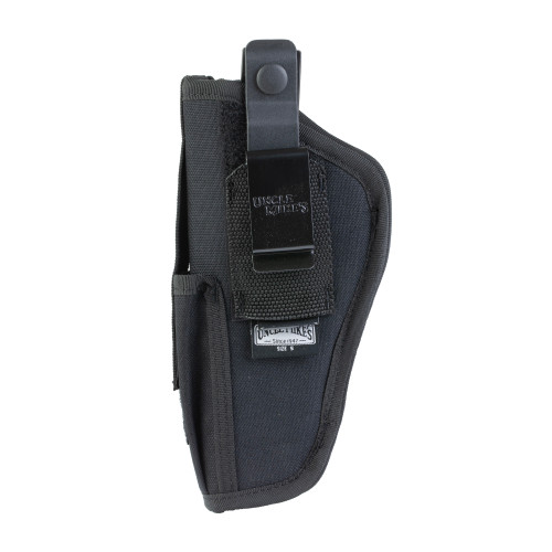 Uncle Mike's Ambidextrous Hip Holster with Mag Pouch - Size 5, Large Auto 5in, Black Kodra Nylon - View 1