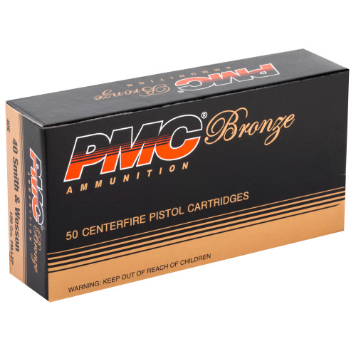 PMC Ammo Bronze 40 S&W 180 Grain Full Metal Jacket 50rd Box Handgun Ammo - additional view 2