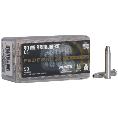 Federal Punch 22 WMR 45 Grain Hollow Point 50rd Box Rimfire Ammo - additional view 2