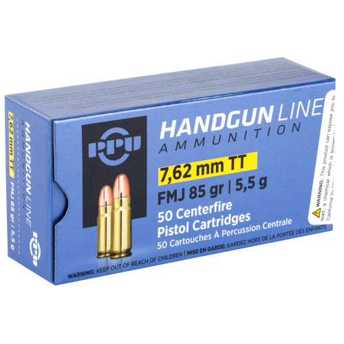 Prvi Partizan Pistol 7.62X25 Tokarev 85 Grain Full Metal Jacket 50rd Box Handgun Ammo - additional view 2