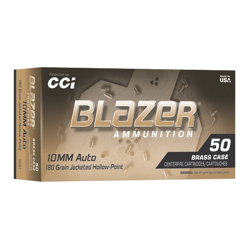 Blazer Brass 10mm 180gr JHP Handgun Ammo 50rd Box - view 1