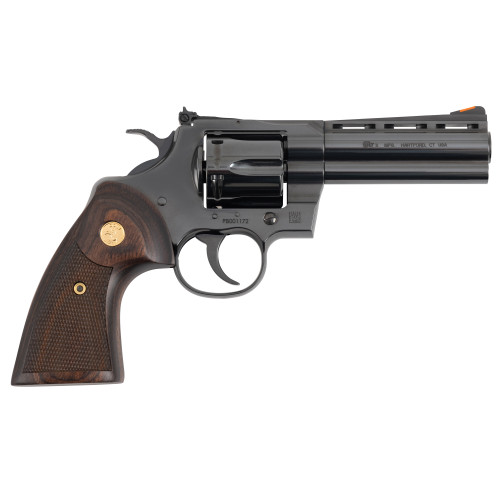 Colt Python 357 Mag 4.25" 6rd Blued Revolver Wood Grips - view 2