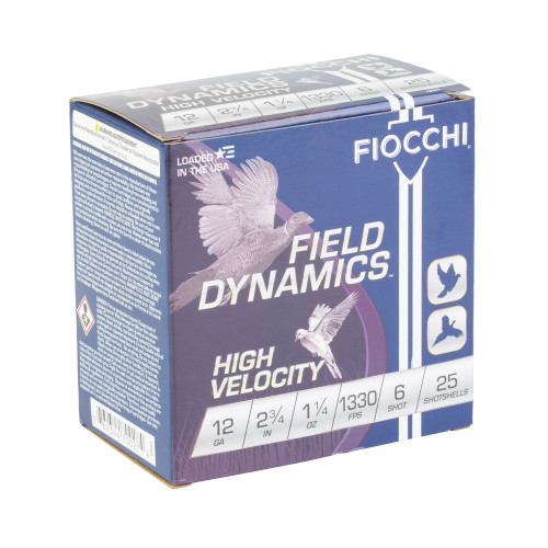 Fiocchi High Velocity 12ga 2.75" #6 Shotshell Ammo 25rd - View 2