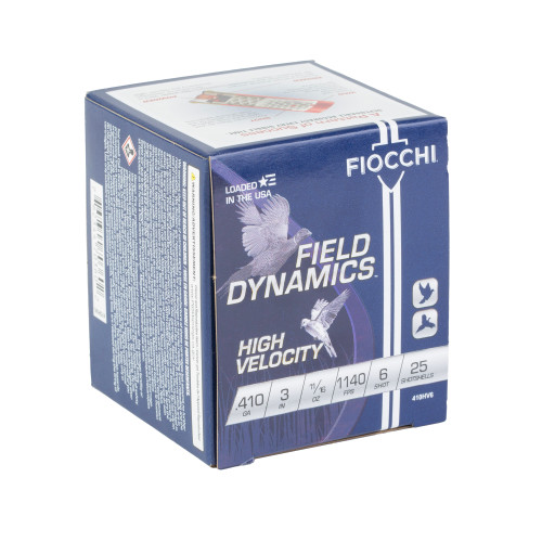 Fiocchi High Velocity 410 Bore 3" #6 Shotshell Ammo 25rd - View 2