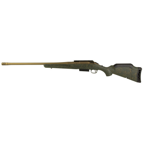 Ruger American Gen 2 Predator 450 Bushmaster 22in 3rd Bolt-Action Rifle Burnt Bronze Cerakote Green Splatter Stock - View 1
