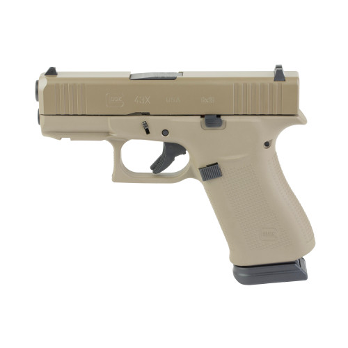 Glock 43X Rail 9mm 3.41in 15rd Semi-Auto Pistol Flat Dark Earth Skydas Cerakote - View 1