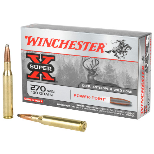 Buy Super-X Power-Point | 270 Winchester Cal | 150 Grain | Pointed Soft Point | Rifle Ammo at the best prices only on utfirearms.com