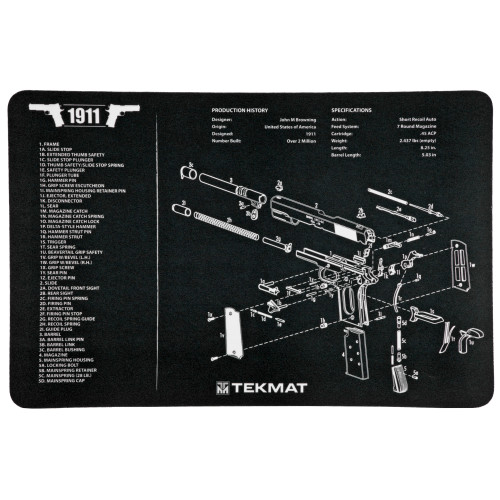 Buy Tekmat Pistol Mat 1911 BLK at the best prices only on utfirearms.com