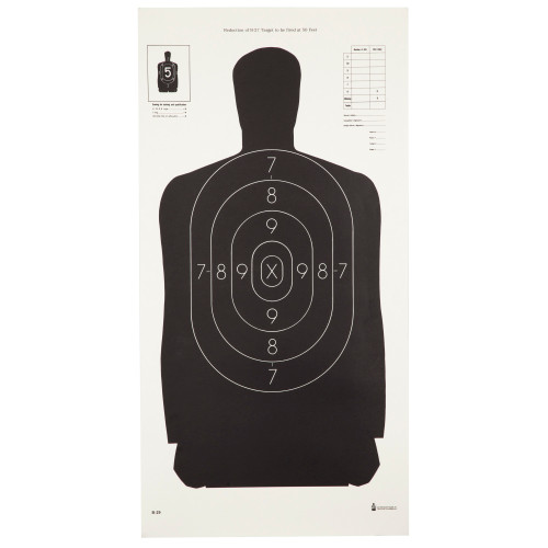 Buy B-34 Target - Black - 100 Pack at the best prices only on utfirearms.com