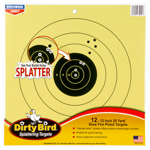 Buy Dirty Bird 25yd Pistol Target 12-12 at the best prices only on utfirearms.com
