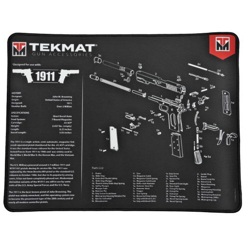 Buy Tekmat Ultra Pistol Mat 1911, Black at the best prices only on utfirearms.com