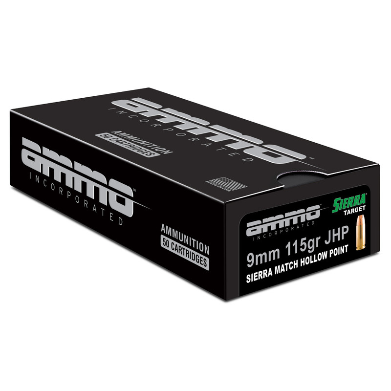 Buy Ammo Inc Match 9mm 115gr JHP 50/1000 - Ammunition at the best prices only on utfirearms.com