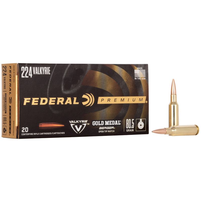 Buy Gold Medal | 224 Valkyrie | 80Gr | Berger | 20 Rds/bx | Rifle Ammo at the best prices only on utfirearms.com