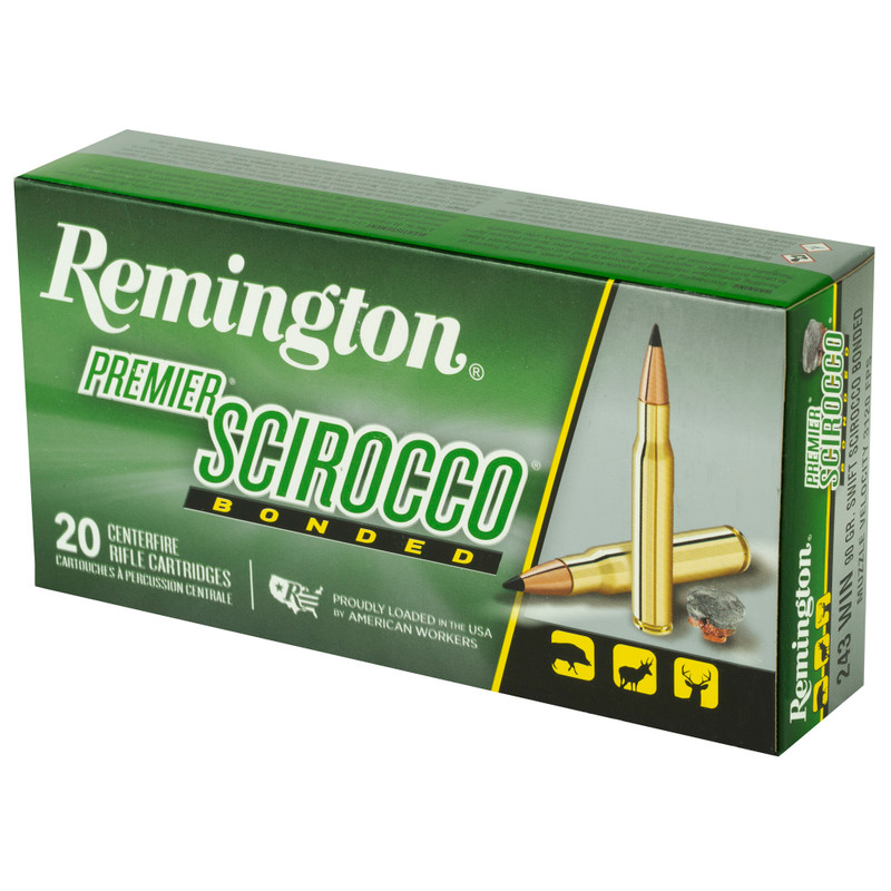 Premier Scirocco Bonded | 243 Winchester | 90Gr | Polymer Tip | 20 Rds/bx | Rifle Ammo