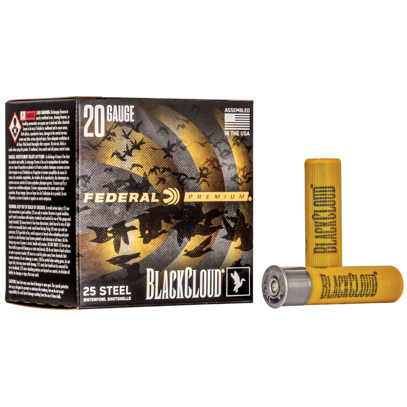 Federal Premium Black Cloud | 20 Gauge 3" | #2 | Steel Shot | 25 Rds/bx | Shot Shell Ammo