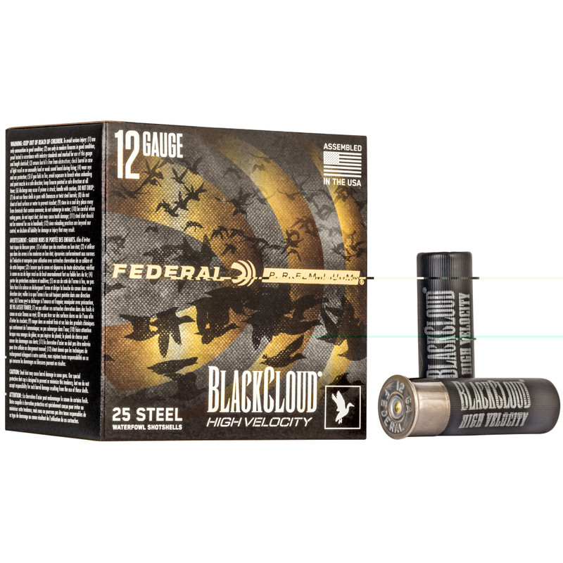 Federal Premium Black Cloud | 12 Gauge 3" | #4 | Steel Shot | 25 Rds/bx | Shot Shell Ammo