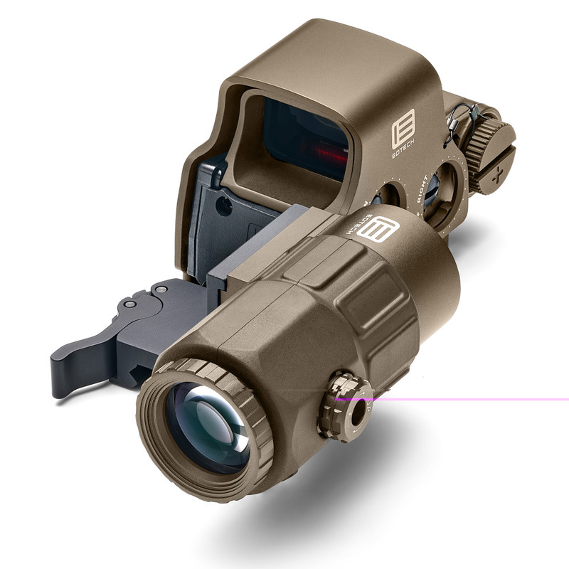 Eotech Holographic Hybrid Sight III with G33 Magnifier, Tan - Red Dot Sight with Magnifier