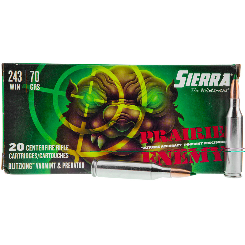 Prairie Enemy | 243 Winchester | 70Gr | Ballistic Tip | 20 Rds/bx | Rifle Ammo