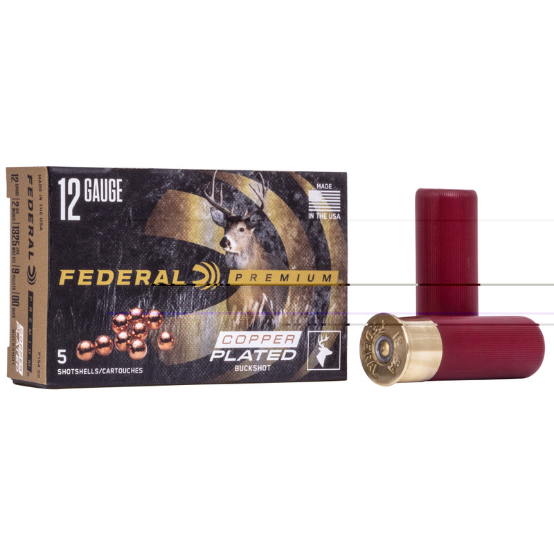Federal Premium Vital Shok | 12 Gauge 2.75" | 00 Buck | Buckshot | 5 Rds/bx | Shot Shell Ammo