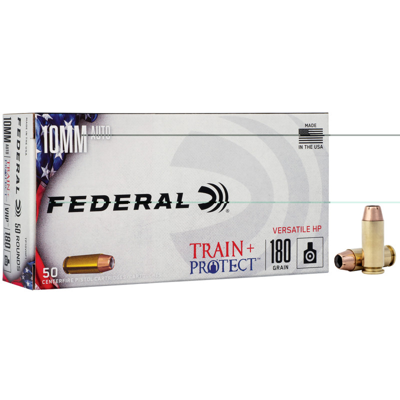 Train & Protect | 10MM | 180Gr | Versatile Hollow Point | 50 Rds/bx | Handgun Ammo