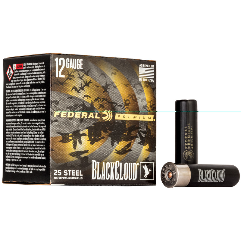 Federal Premium Black Cloud | 12 Gauge 3.5" | #2 | Steel Shot | 25 Rds/bx | Shot Shell Ammo