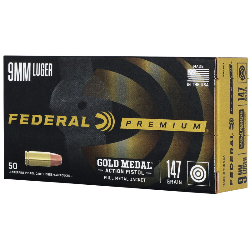 Gold Medal | 9MM | 147Gr | Full Metal Jacket | 50 Rds/bx | Handgun Ammo