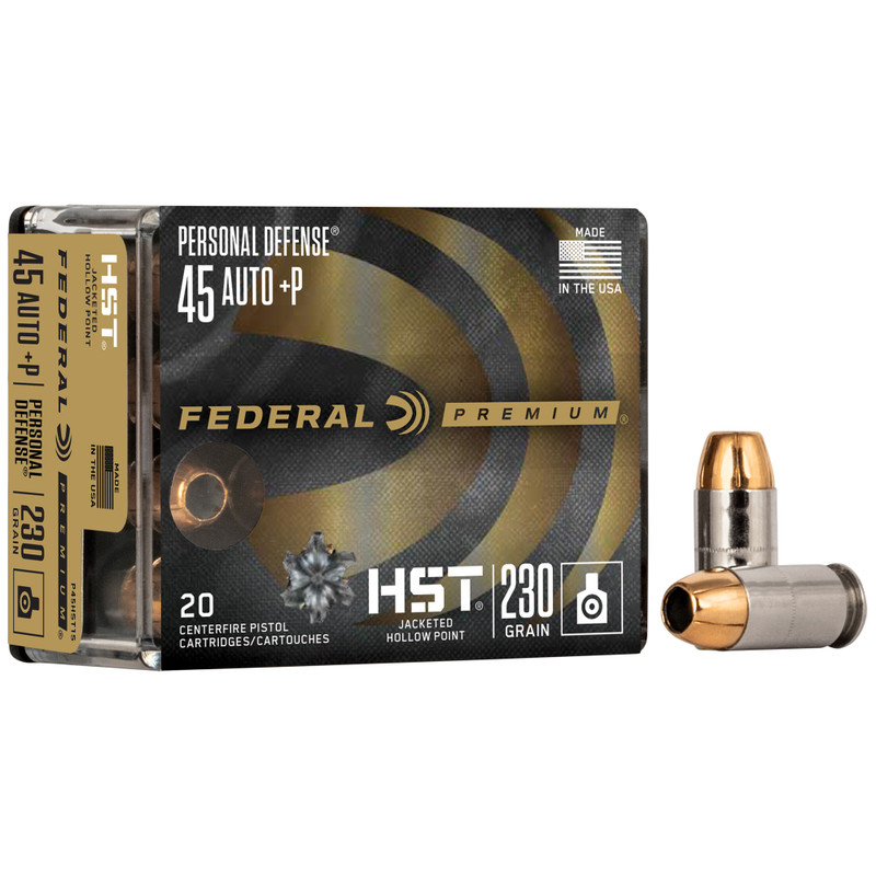 Federal Premium HST | 45 ACP | 230Gr | Jacketed Hollow Point | 20 Rds/bx | Handgun Ammo