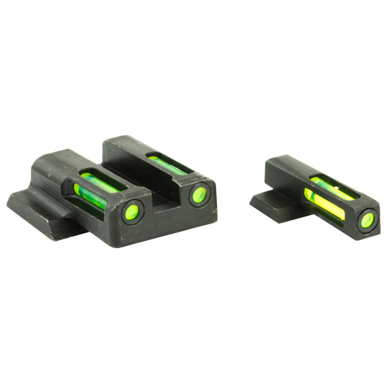 LiteWave H3 Tritium/Litepipe Night Sights| Fits S&W Shield| Front Green and Rear