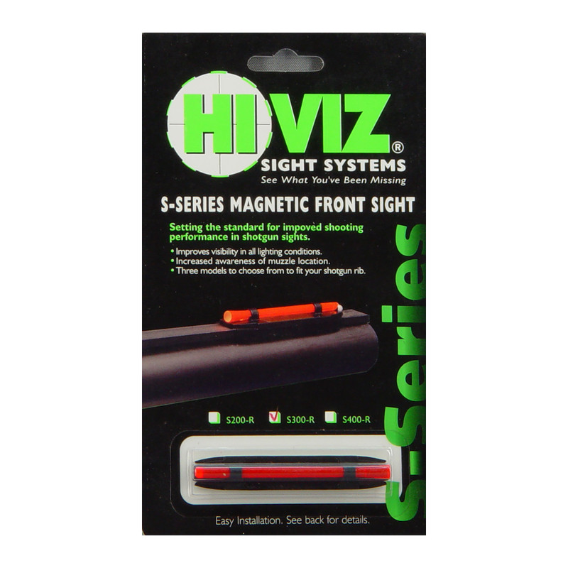 Magnetic Sight| Narrow| Fits Shotgun Rib .218"-.328"| Red