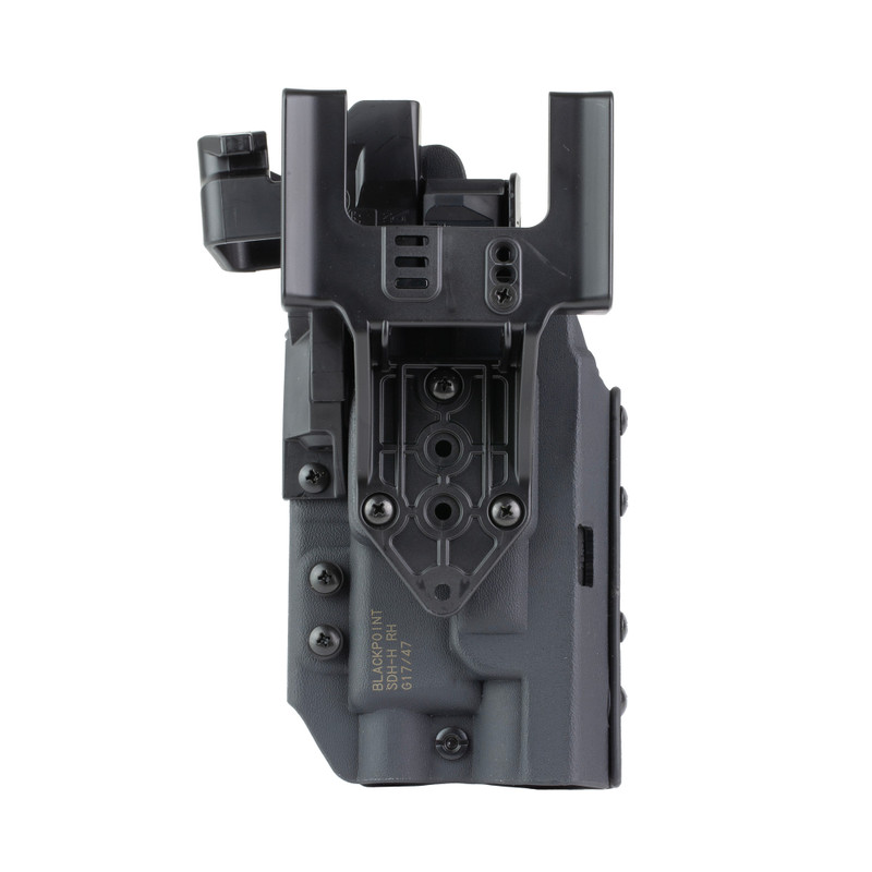 BlackPoint Tactical Slick Duty Light Holster with Hood Black Outside Waistband Holster for GLOCK 17 with Light - Image 2